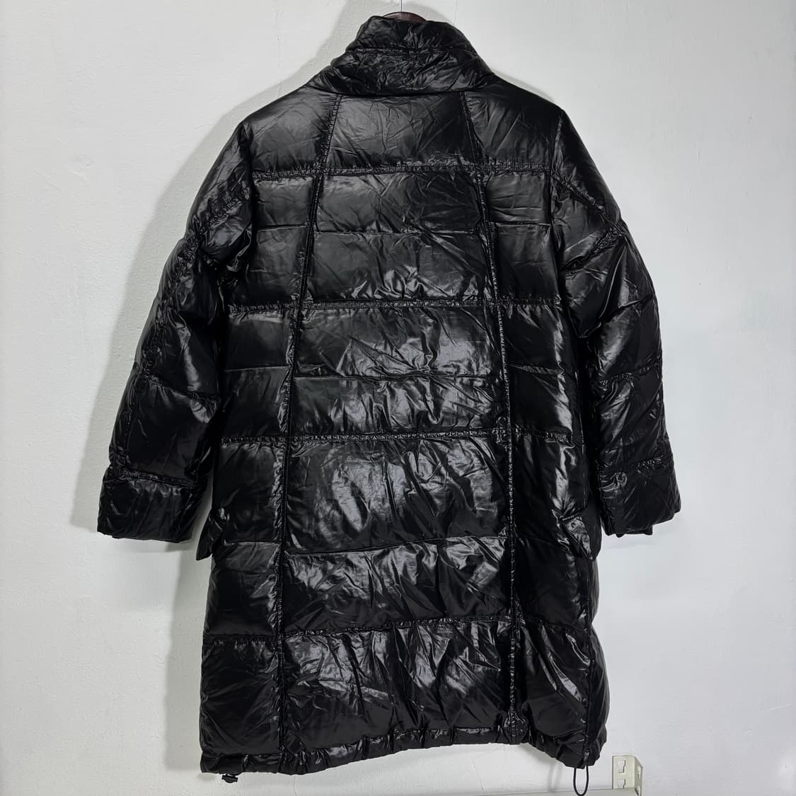 우먼M 타미힐피거 유광블랙 세미A라인 투웨이 덕다운 롱패딩 상품이미지3