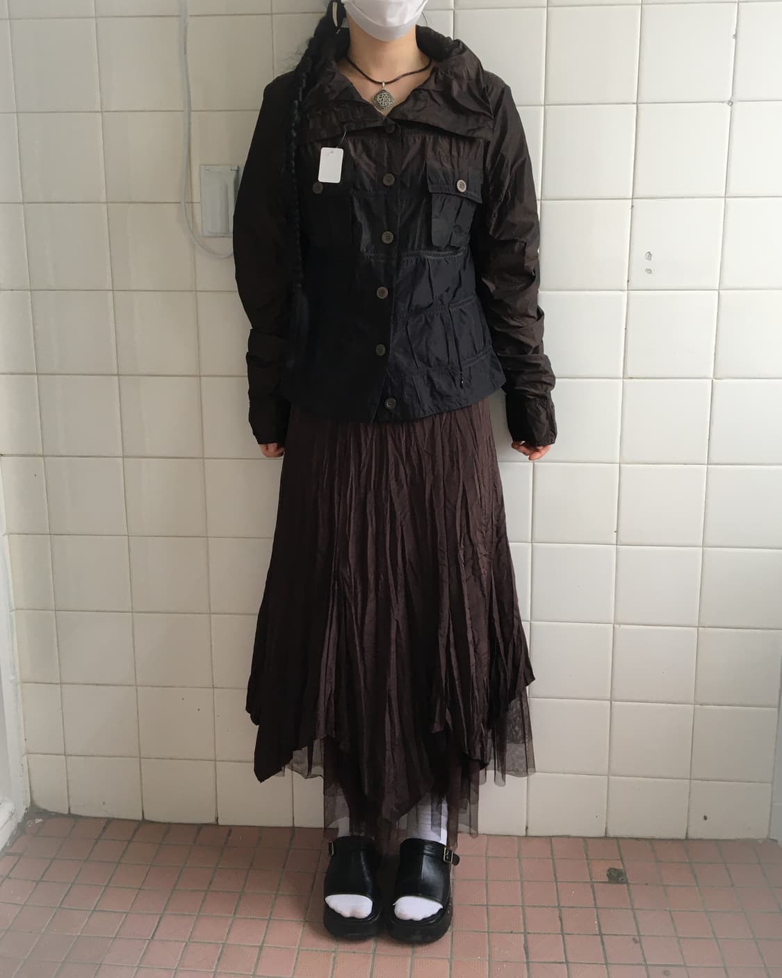 Unbalanced pleats skirt 상품이미지4