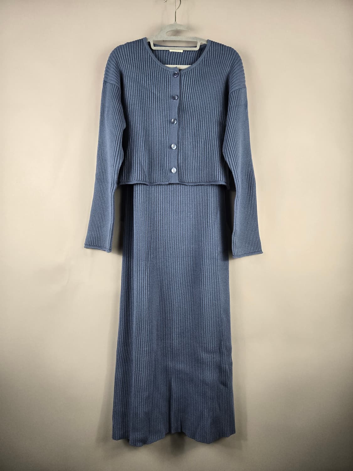 [무료배송]GU 지유 L 니트 롱 원피스 가디건 세트 셋업 유니클로 상품이미지1