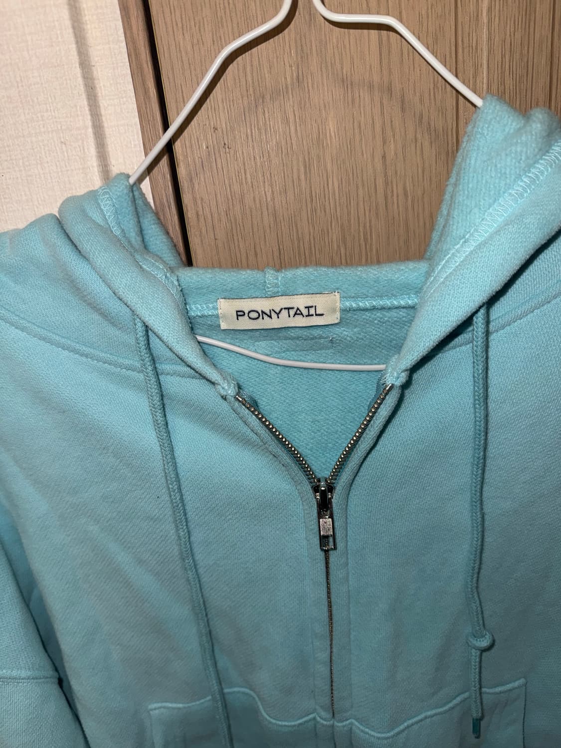 PONYTAIL 후드집업 (sky blue) 상품이미지2