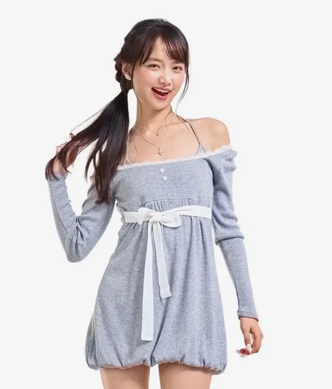 포어링 원피스 Baby balloon mini dress 상품이미지1