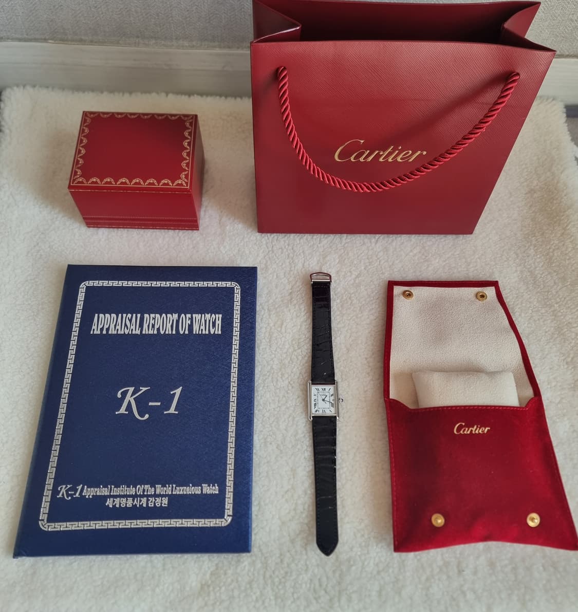 까르띠에 빈티지 탱크머스트 XL 화이트골드 디버클 시계(남녀공용) 상품이미지10