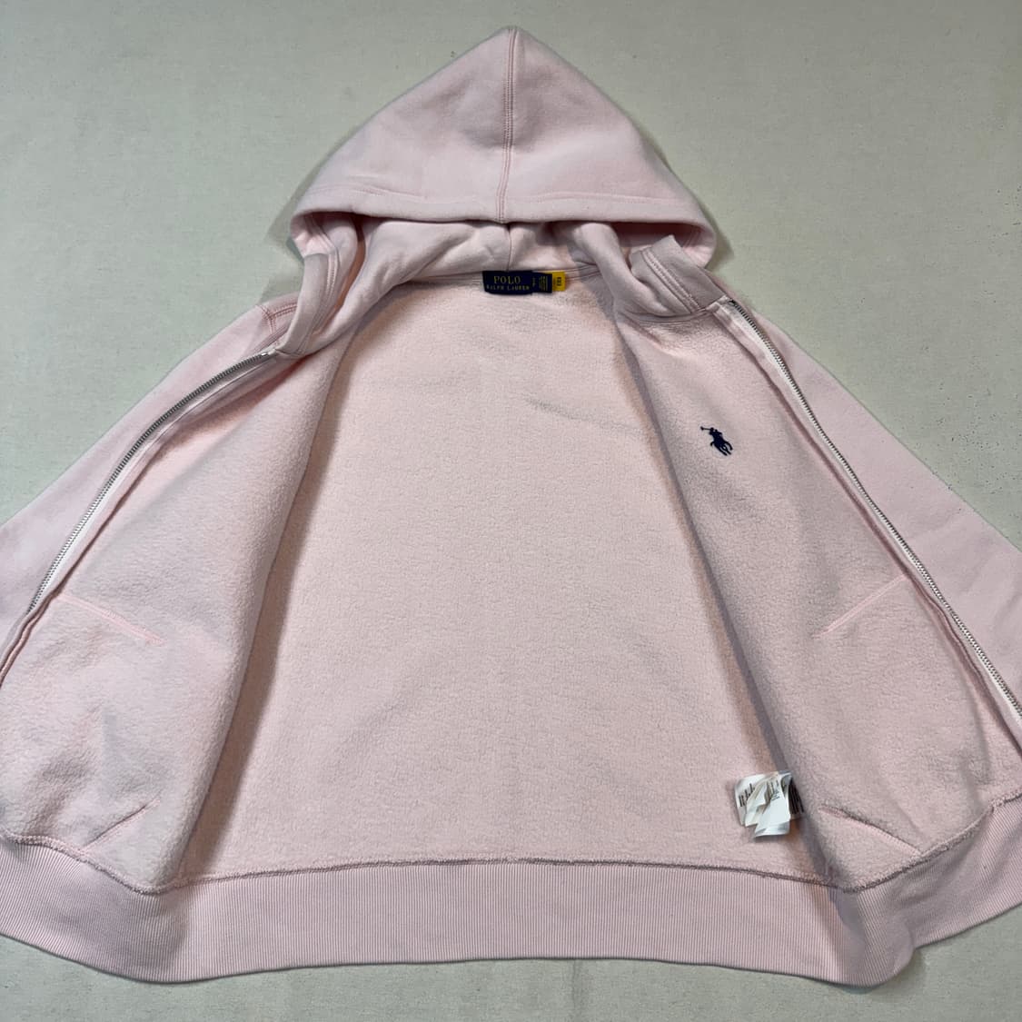 S) 폴로 랄프로렌 연한 핑크 후드집업 신형 큐알탭 상품이미지5
