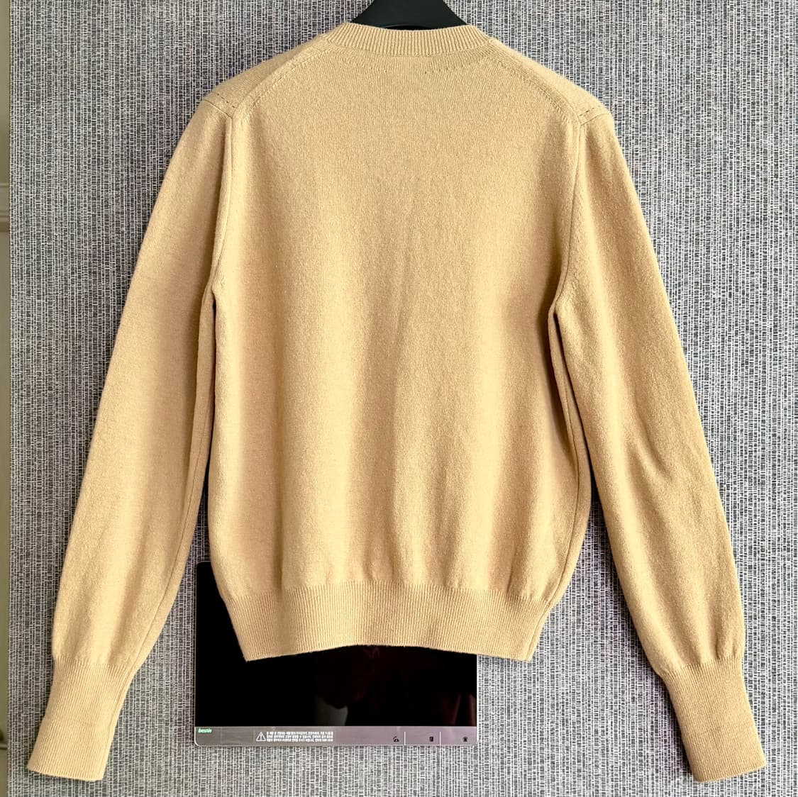 보카바카 VOCAVACA 스마일리 울 캐시미어 혼방 베이지 니트 가디건 상품이미지5