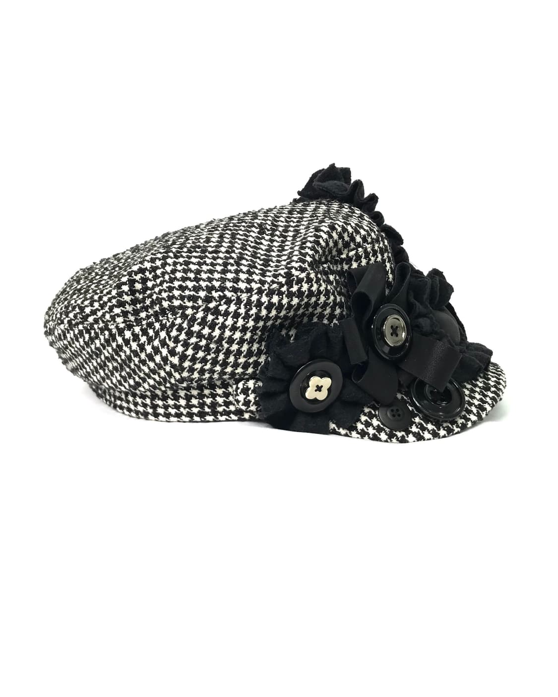 Music-note🎵newsboy cap (black check) 상품이미지2