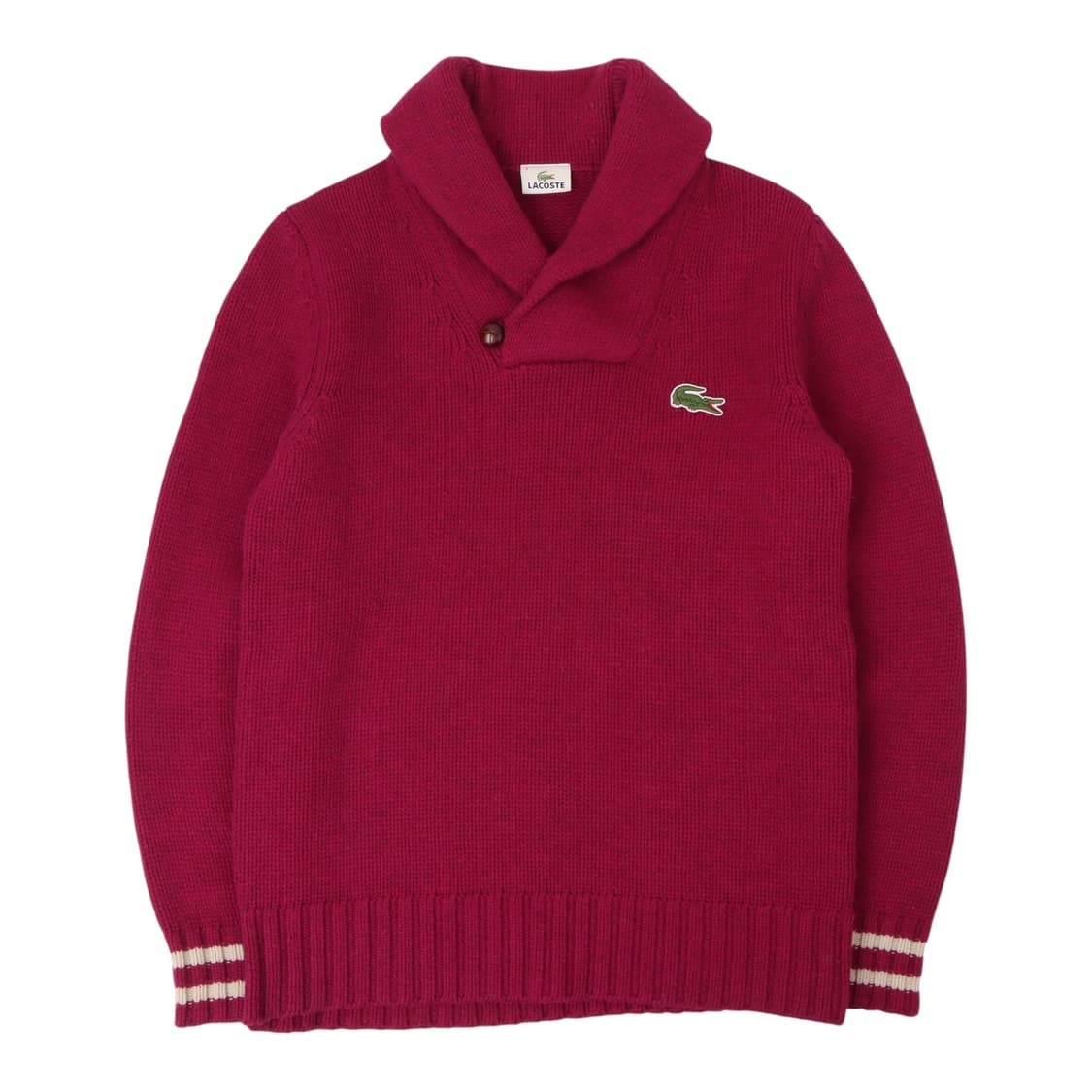 라코스테 버건디 숄카라 니트 상품이미지1