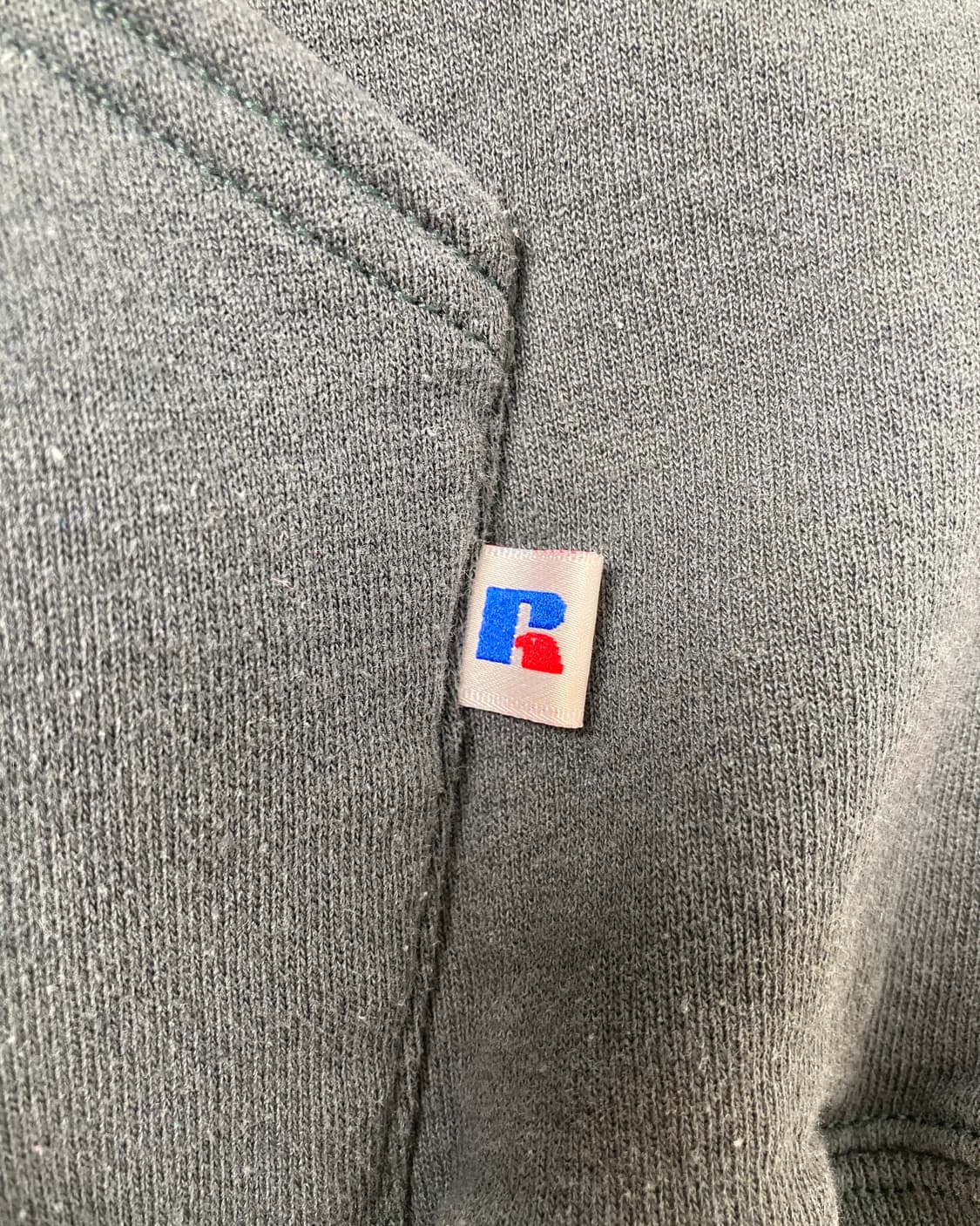 90s Russell Zip Up Hoodie (sage green) 상품이미지5