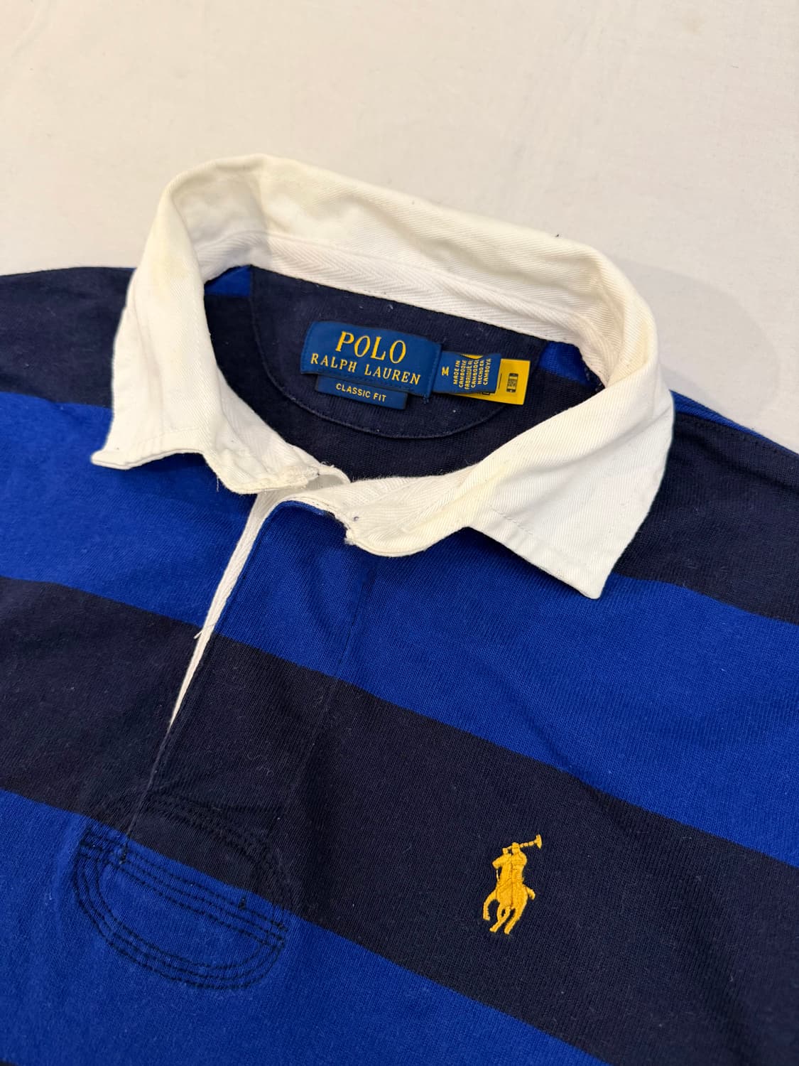 최신형) 폴로 랄프로렌 롱슬리브 스트라이프 럭비티 블루 네이비 상품이미지3