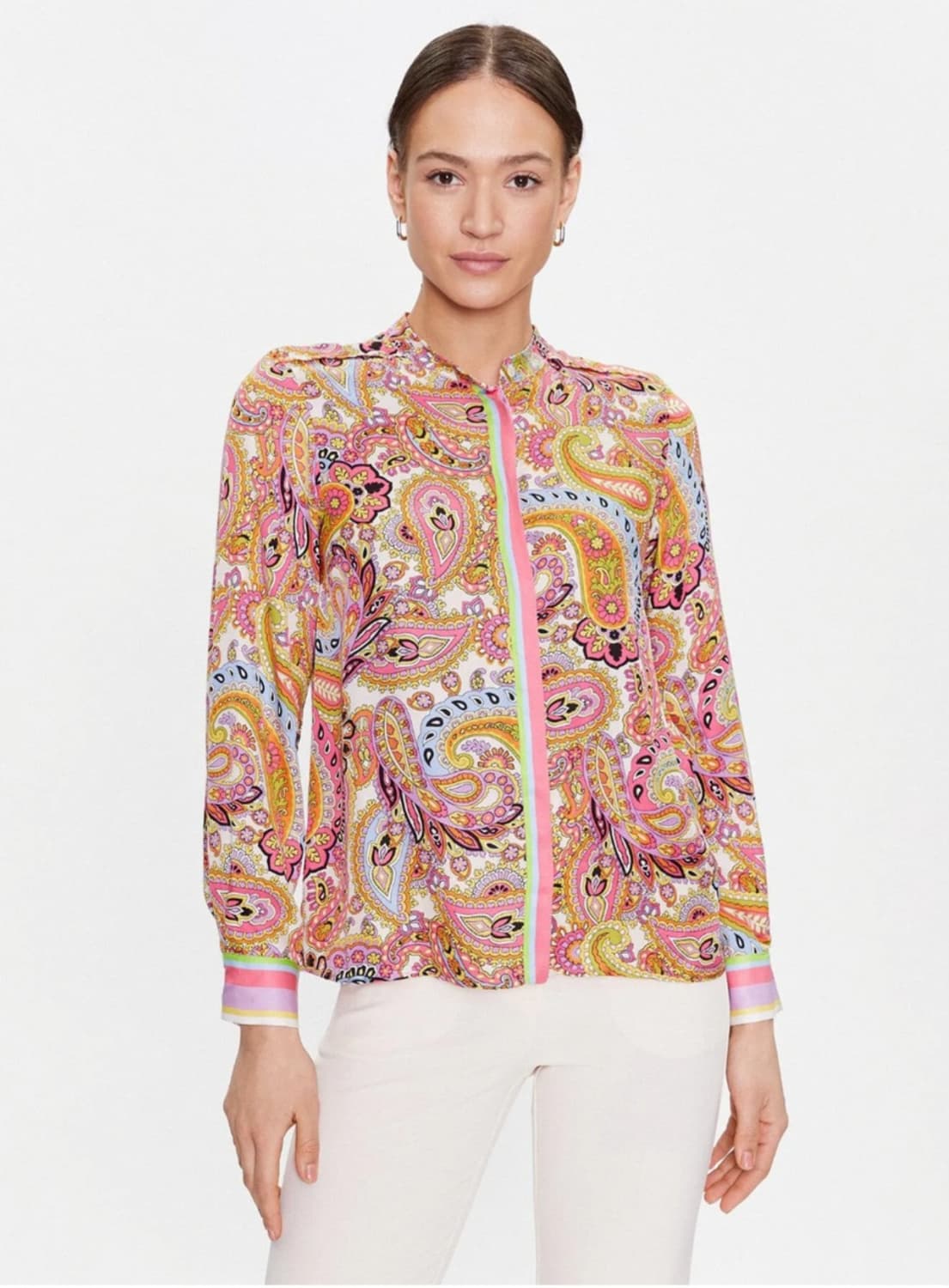 (새상품)막스마라 브랜드 마렐라 페이즐리 프린티드 블라우스 66사이즈 상품이미지3