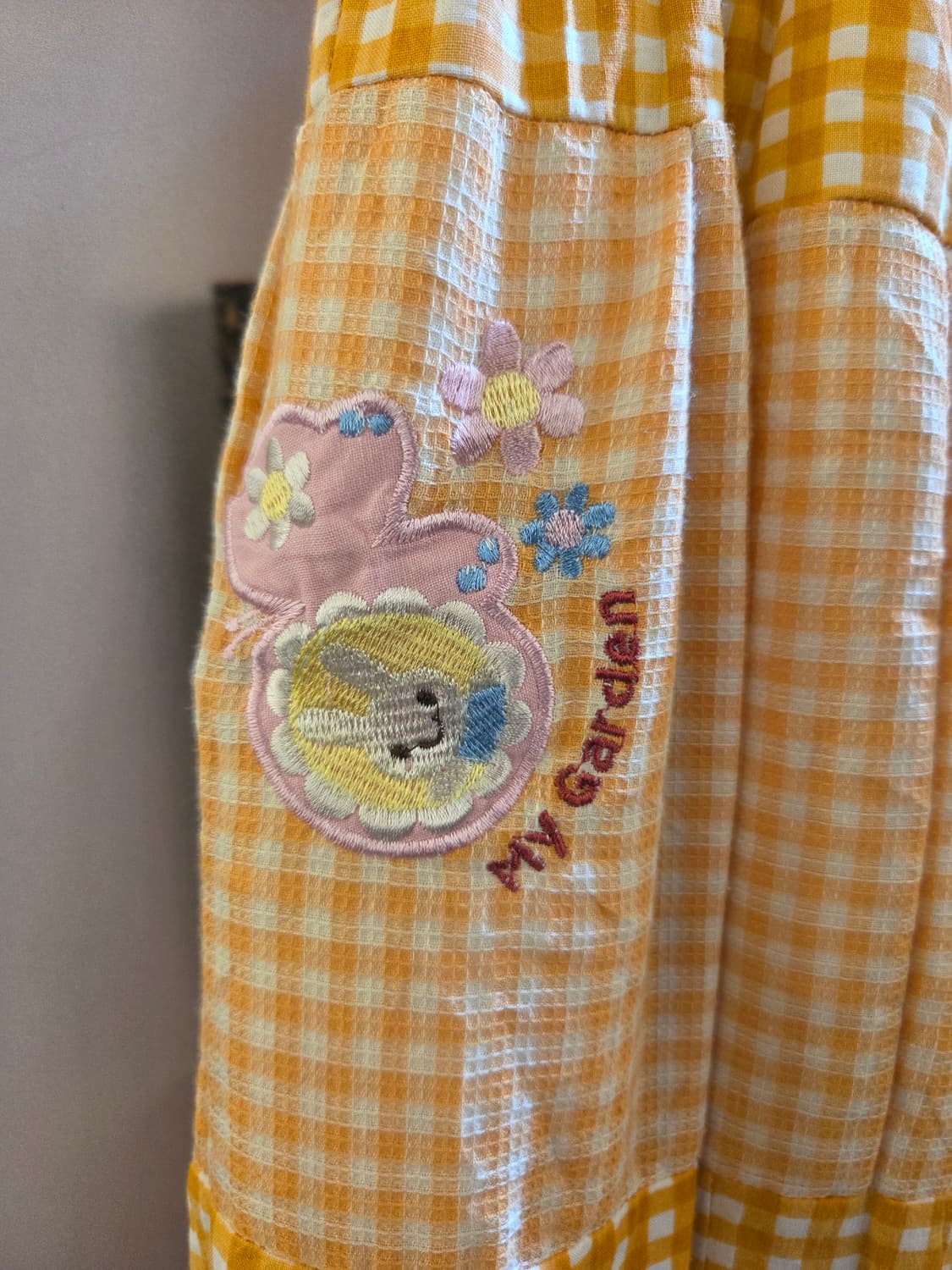 [MADE] 오렌지체크 캉캉 롱 패치스커트🤍 상품이미지5