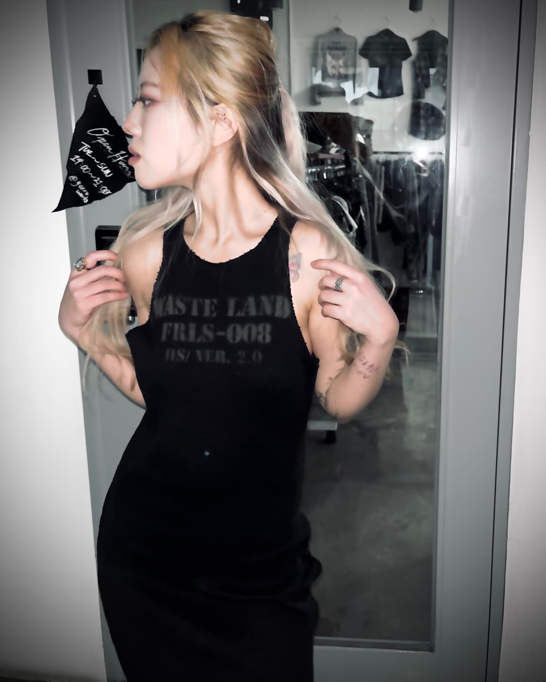 혜인서 18F/W 사이드 오픈 코튼 원피스 상품이미지1