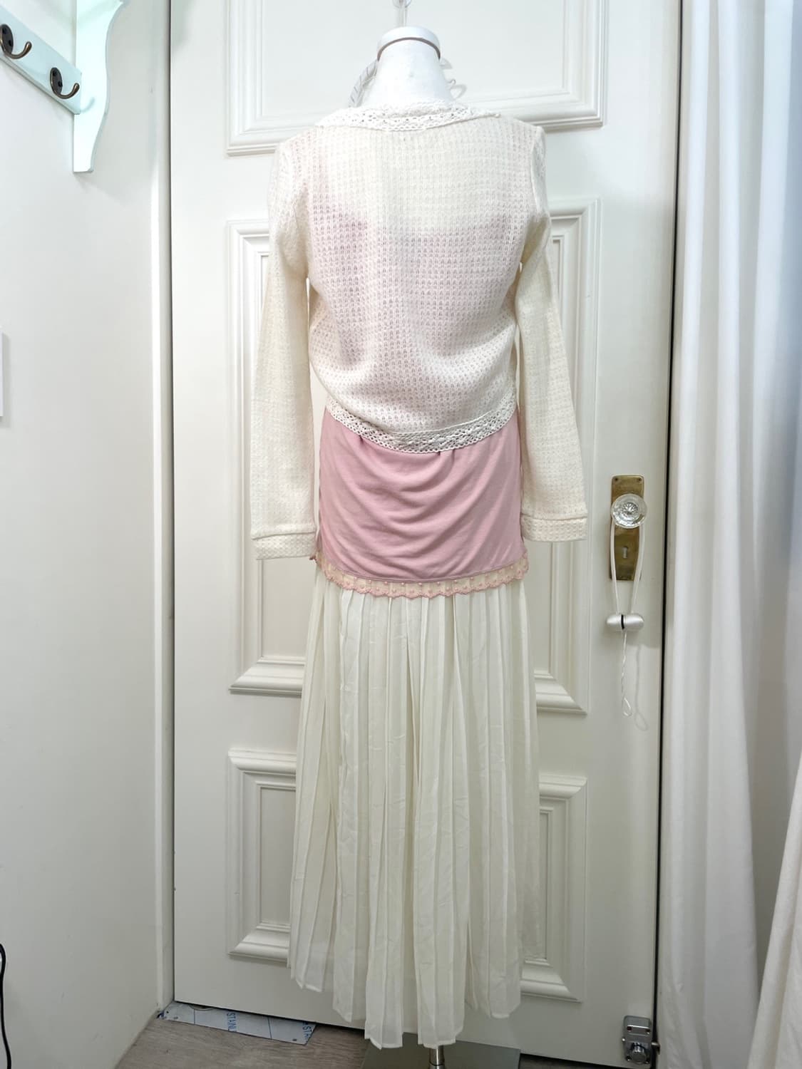 white crochet lace point bolero cardigan 상품이미지4