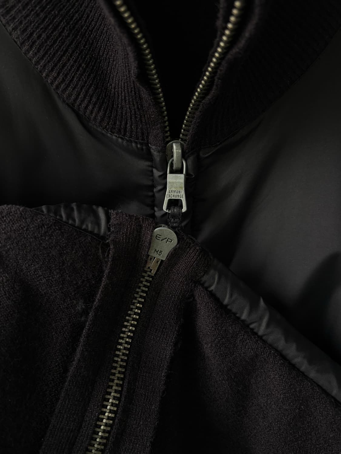아르마니 익스체인지 나일론 하이브리드 니트 집업 상품이미지9