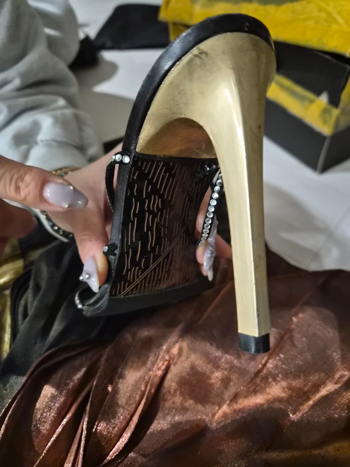 Gianfranco Ferre  큐빅스트랩 힐 샌들 상품이미지5