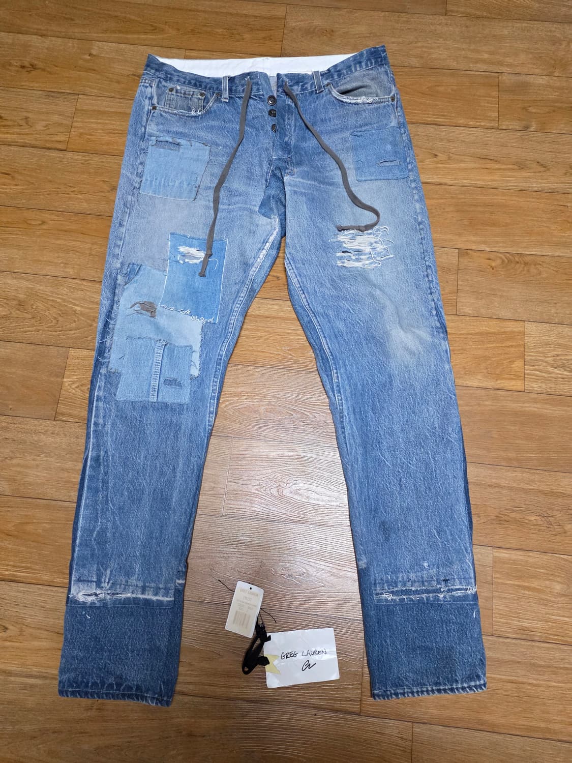 그렉로렌 디스트레스드 데님 34라운지 팬츠 상품이미지1