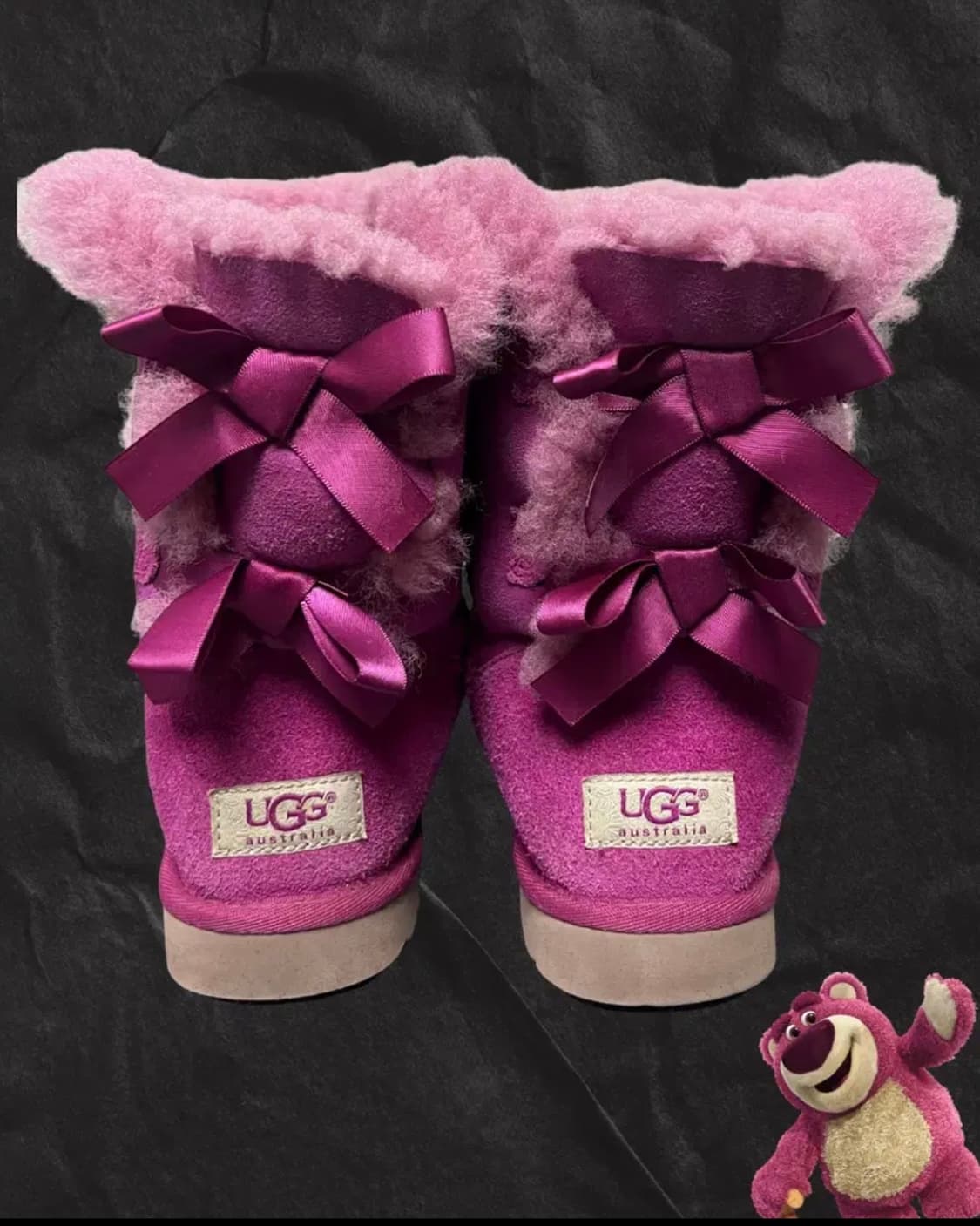 어그 백리본 부츠 Ugg 230 235  라즈베리 핑크 갸루 y2k 상품이미지5