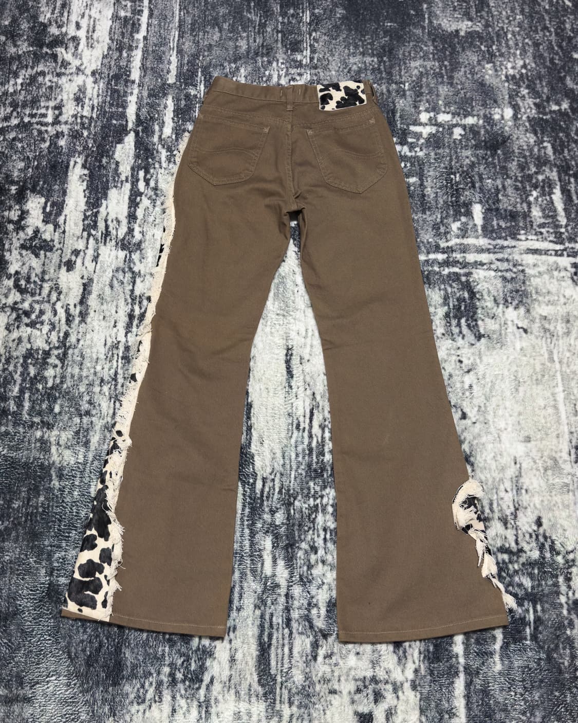 {Silfeds} Unborn Calf Fringe Flare Denim 상품이미지2