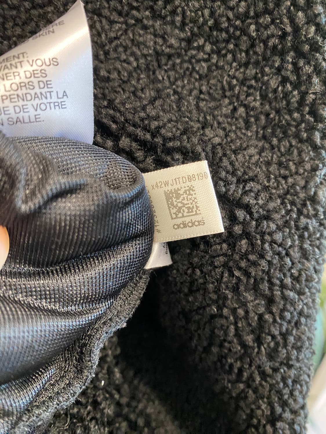 아디다스 블랙 플리스 하프 집업 상품이미지4