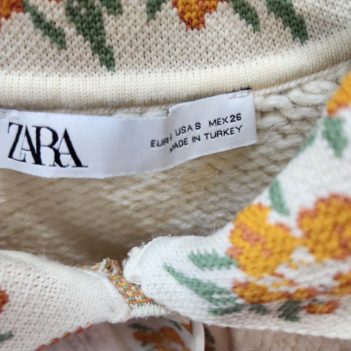 자라 플라워 카라 크롭 가디건 S(M) 상품이미지4