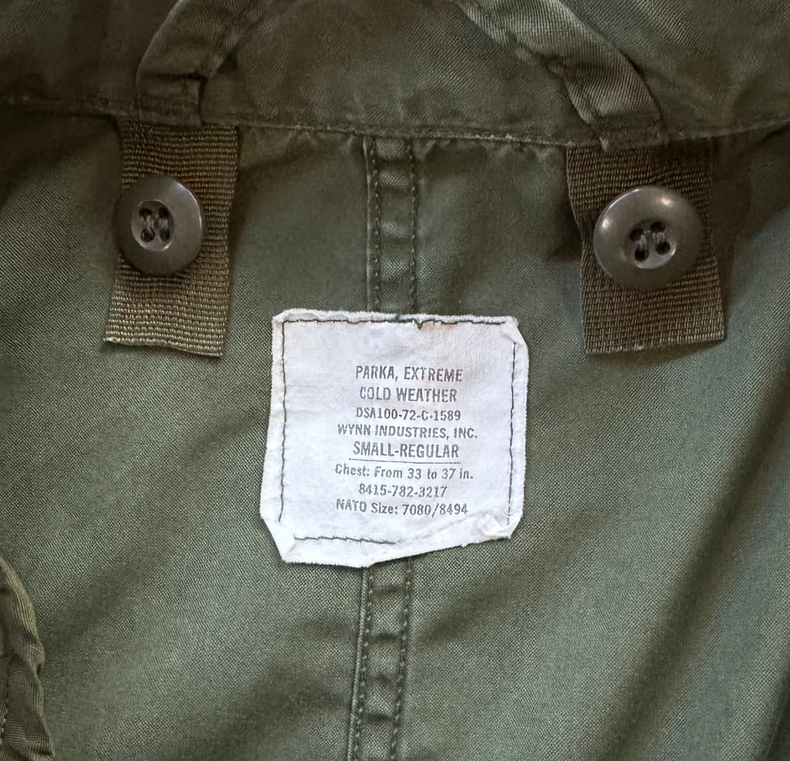 70s 미군 오리지널 야상 피쉬테일 파카 m65 S(M~XL) 527 상품이미지6