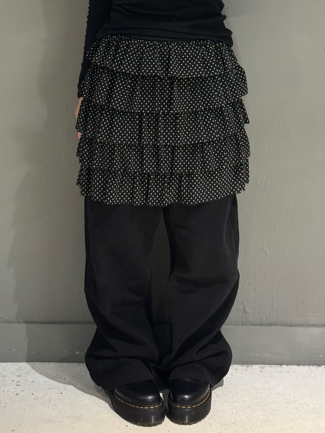 dot pattern can-can midi skirt 상품이미지1