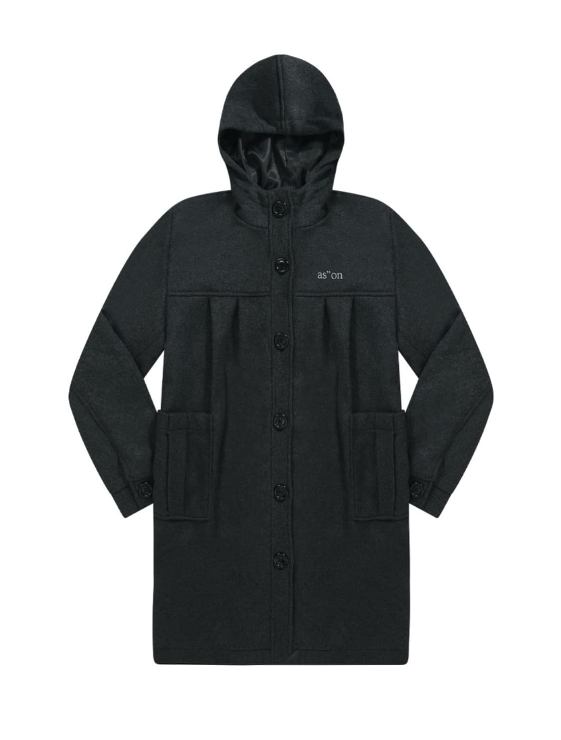 새상품) 애즈온 ALLO HOOD LONG COAT / CHARCOAL 상품이미지2
