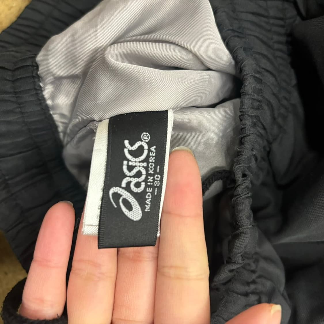 [정품/80] 아식스 블랙 트레이닝 바지  상품이미지4