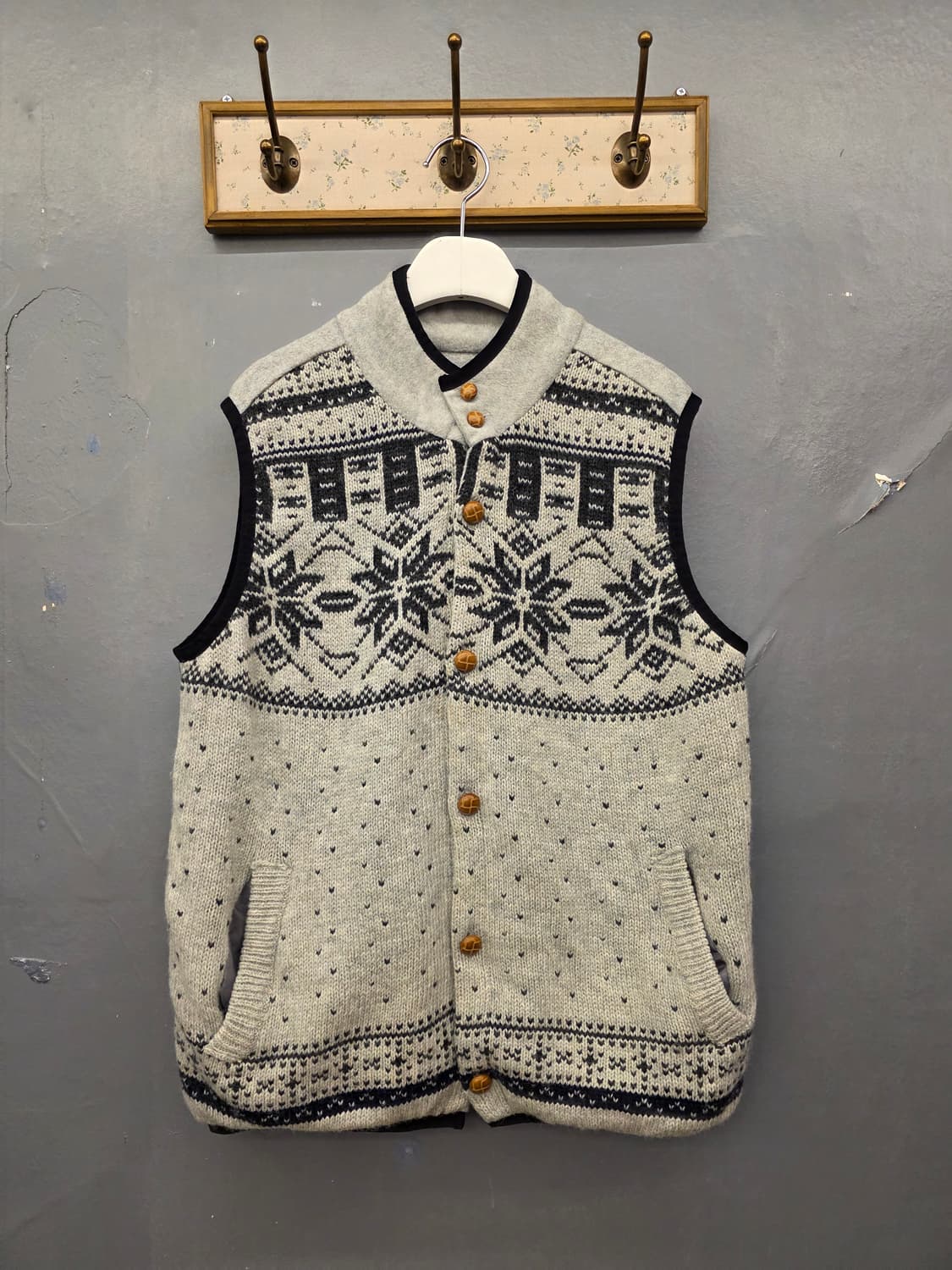 일본빈티지노르딕 패턴니트 베스트 조끼 상품이미지1