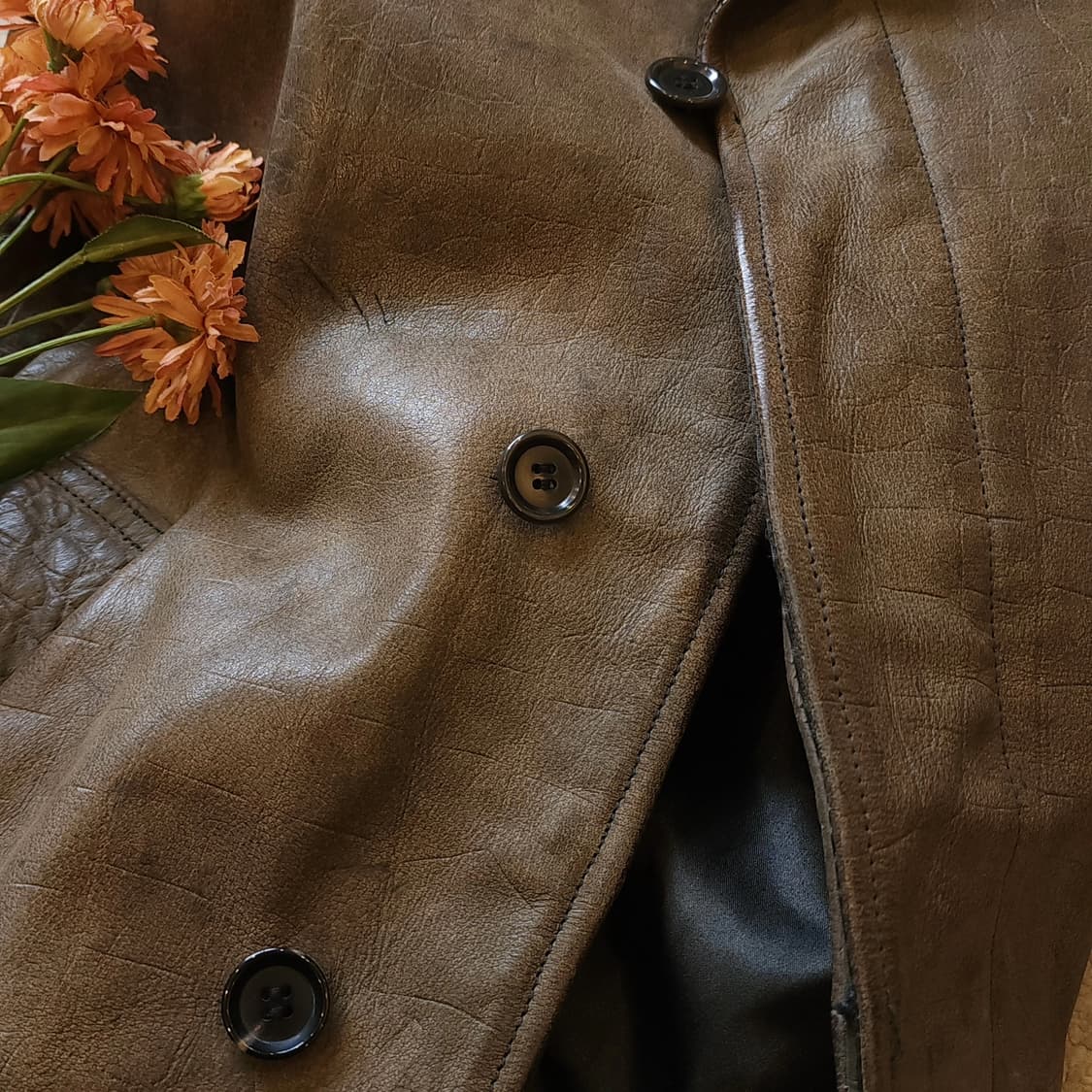 90s 아바하우스 빈티지 가죽자켓 크로커다일 엠보 소가죽 코트 F 상품이미지6