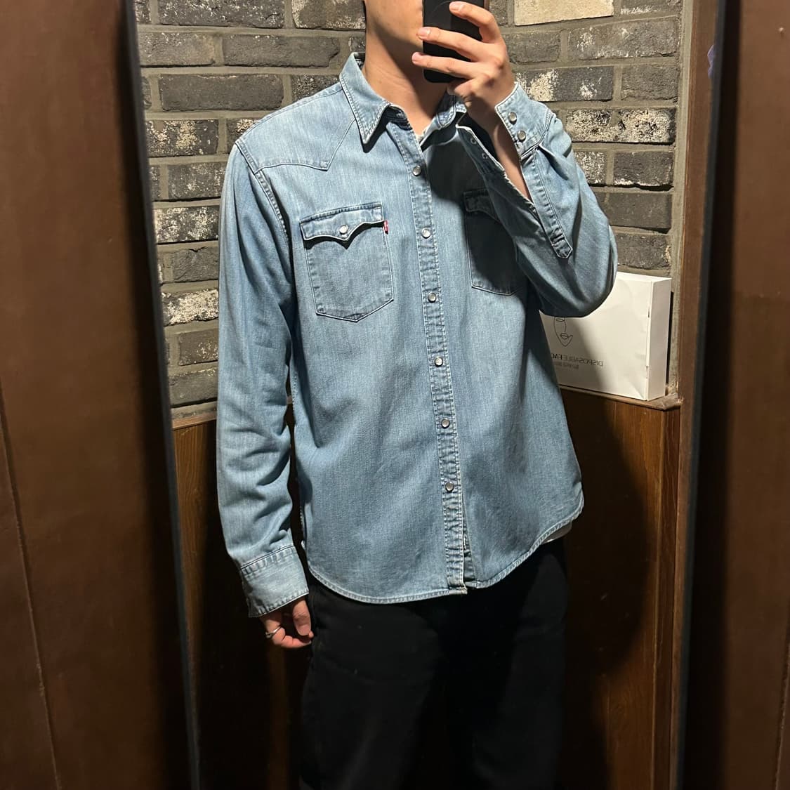XL) 리바이스 투포켓 웨스턴 데님 셔츠 상품이미지9