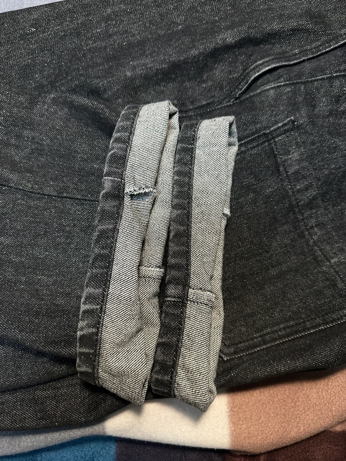 [노이어] 와이드 데님 팬츠 (블랙) 상품이미지8