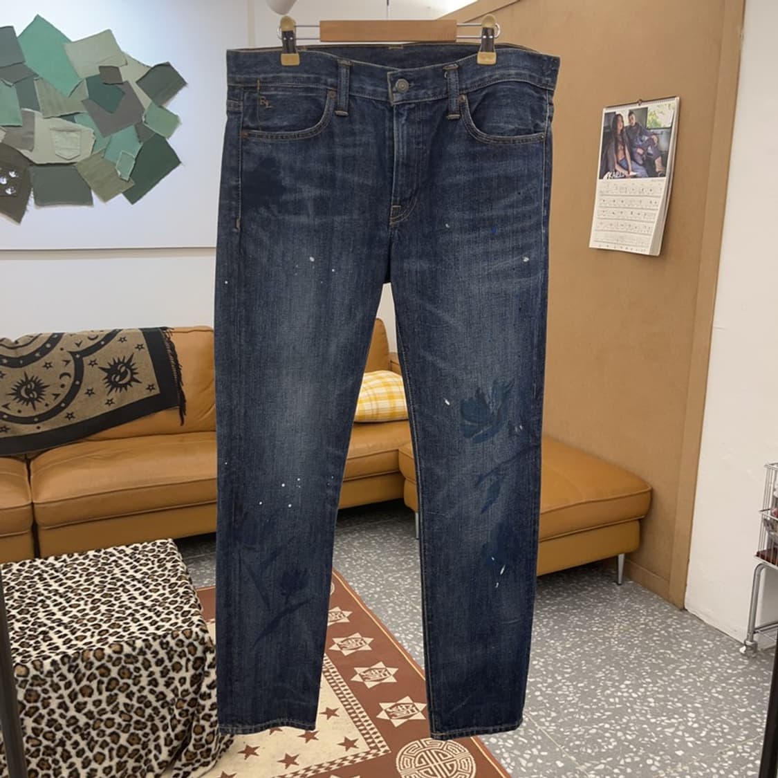 폴로 랄프로렌 스트릿 펑크 커스텀 페인팅 데님팬츠 28인치 C09561 상품이미지3