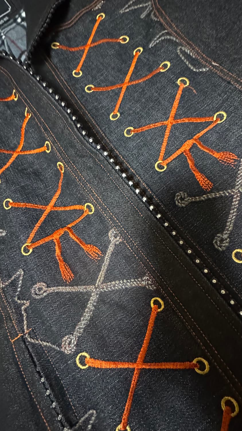 빈티지 자수  데님자켓 판매 상품이미지6