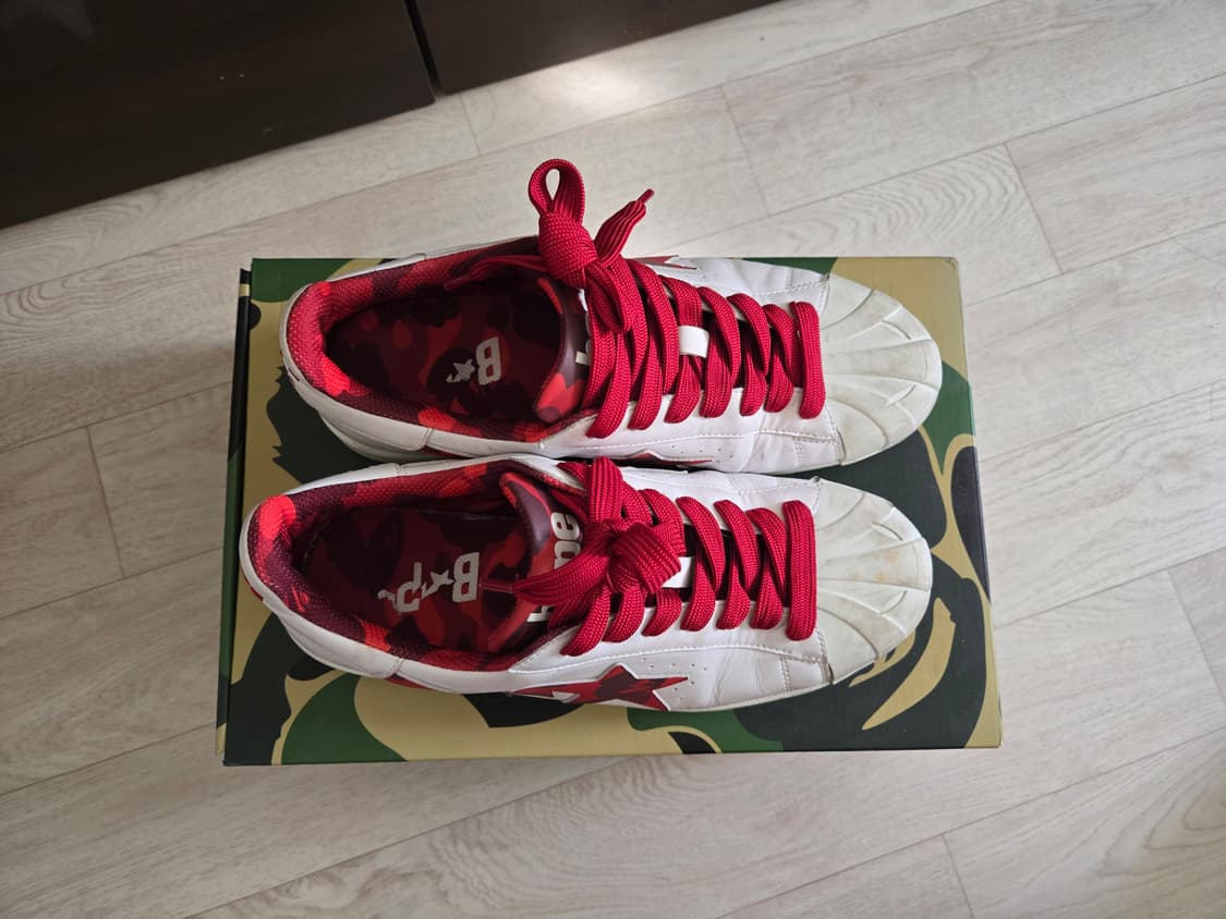 베이프 스컬 스타 레드 신발 275 상품이미지5