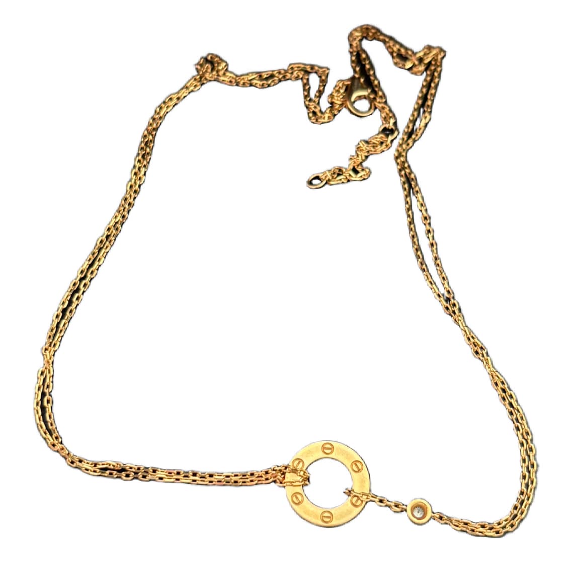 까르띠에 러브 펜던트 목걸이 다이아몬드 옐로우 골드 상품이미지1