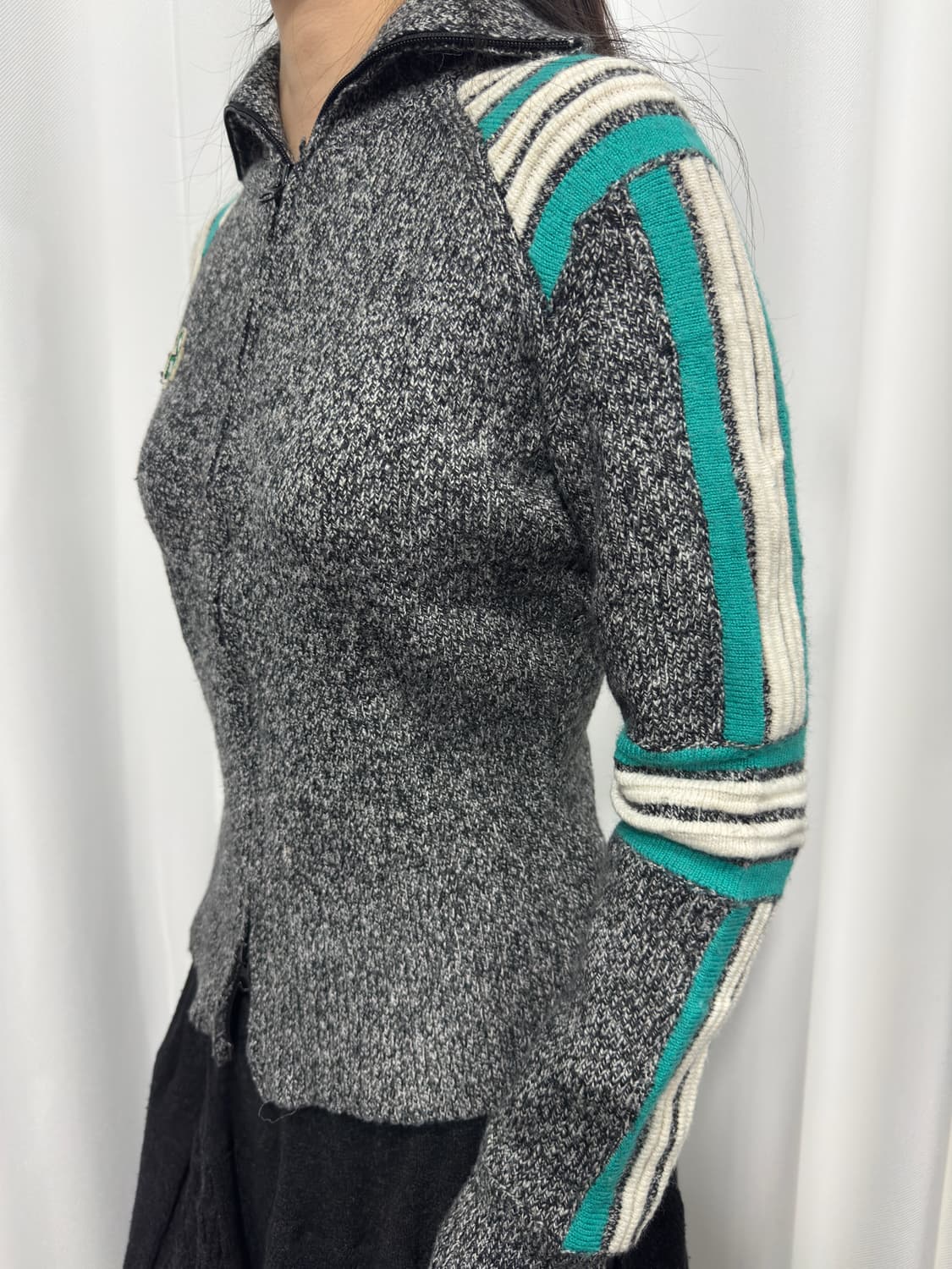 design knit twoway zipup 상품이미지3