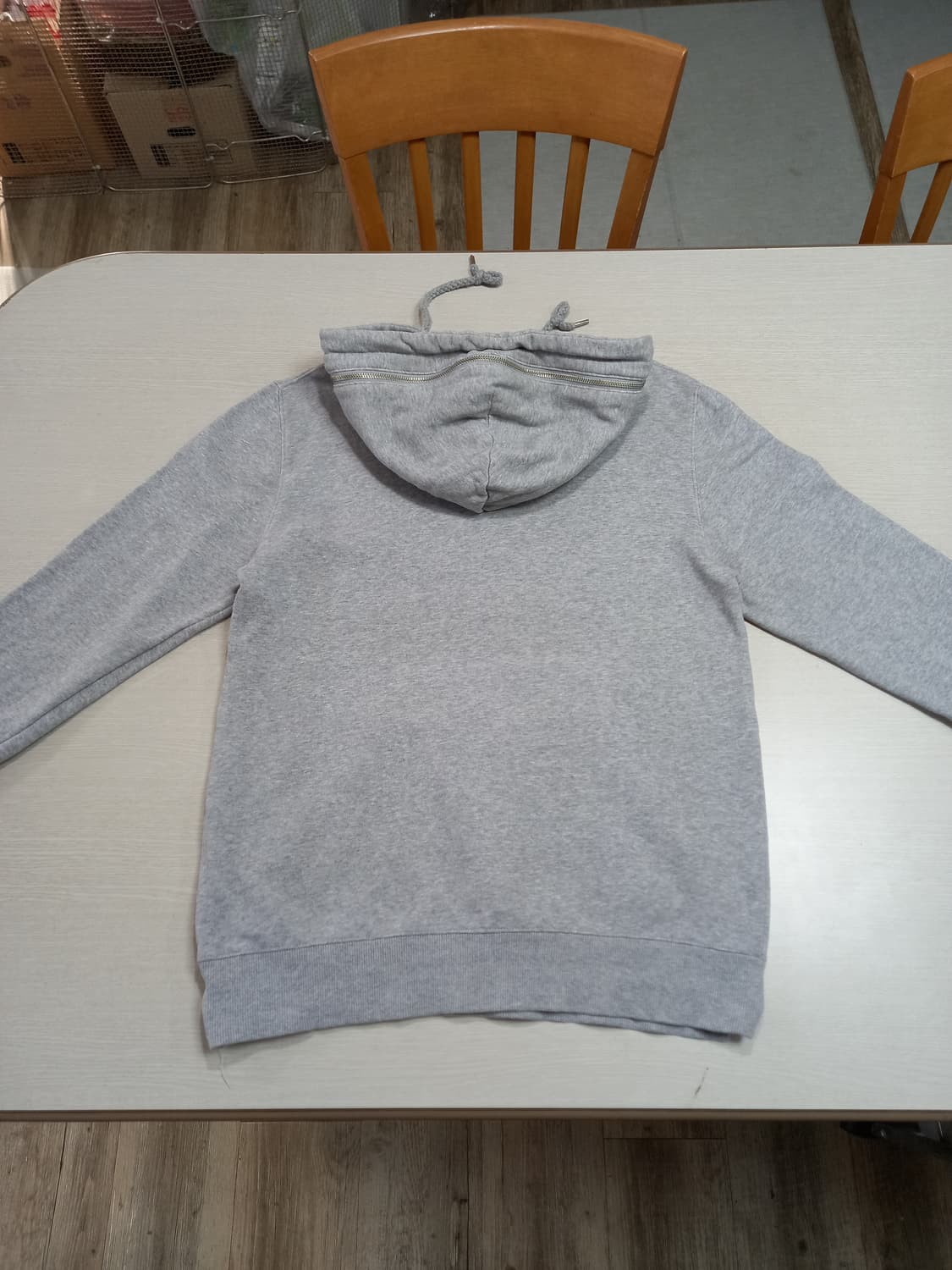 L100 Three Q.R 후드티 그레이 L-687 상품이미지2