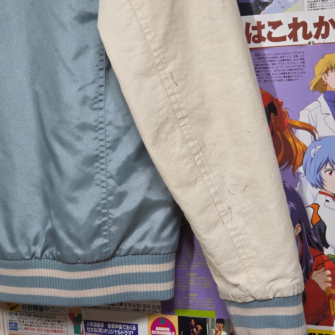 엠엘비 스카이블루 뉴욕 양키스 누빔 바시티 자켓 상품이미지7