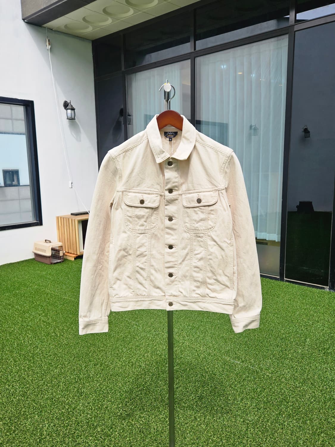 아페쎄 크림 데님 자켓 상품이미지1