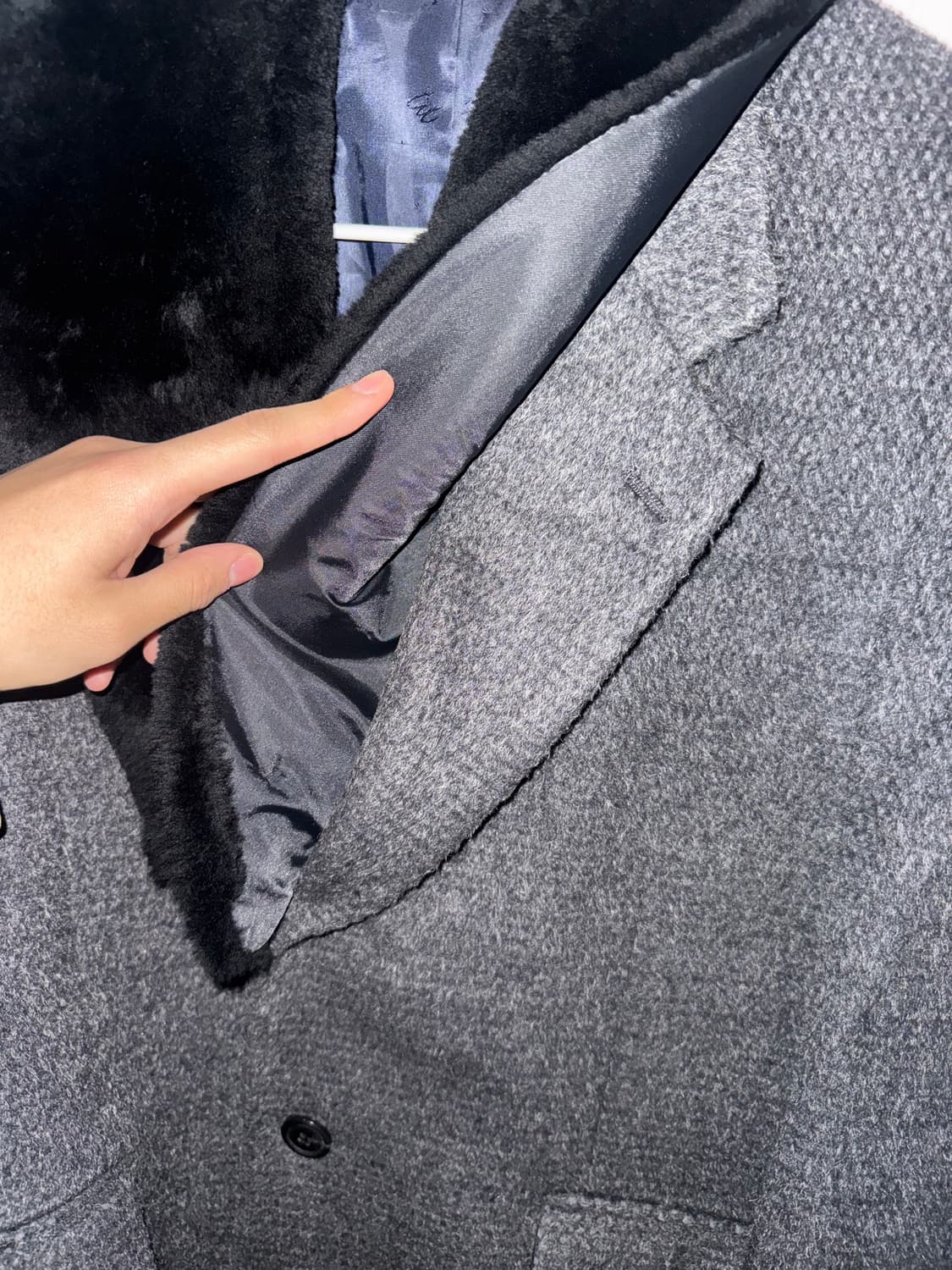 Pierre Balmain herringbone purewool coat 상품이미지3