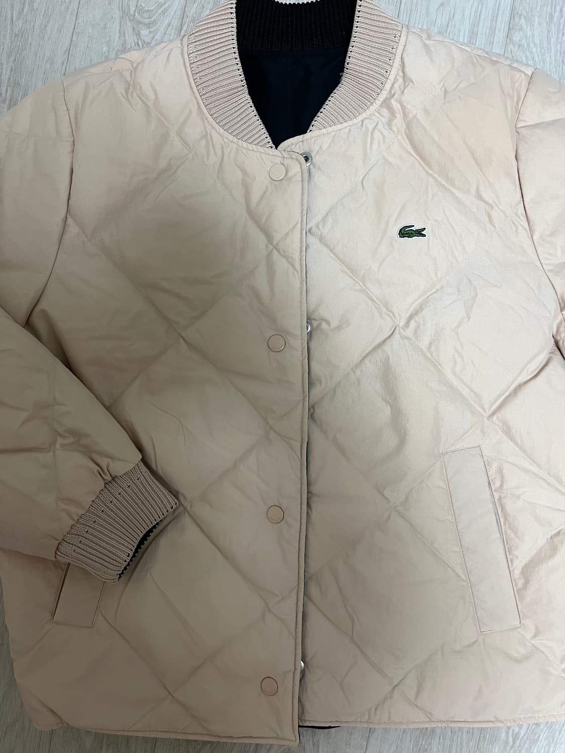 라코스테 여성 리버시블 퀼팅다운 핑크(38) 상품이미지3