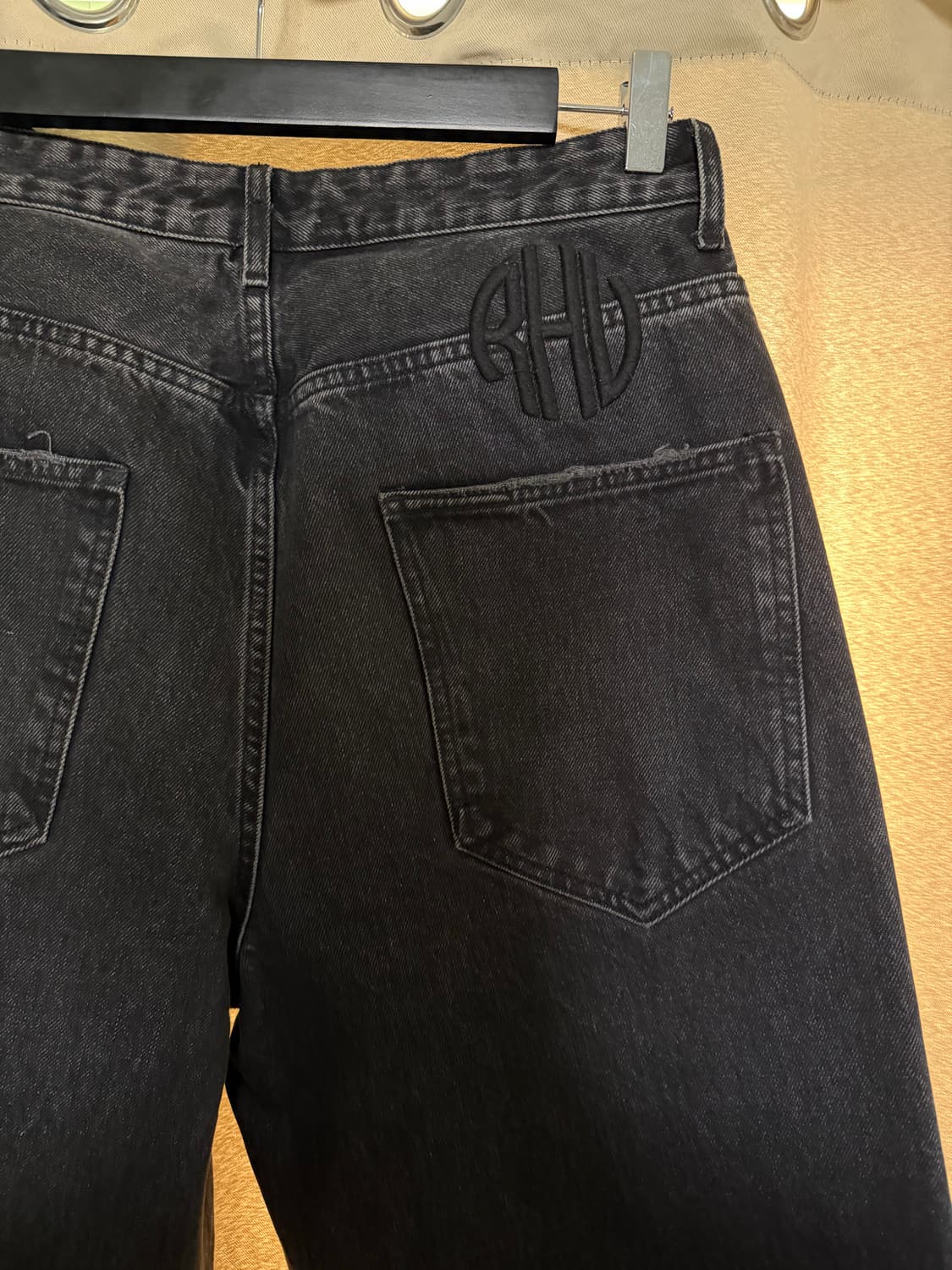 자라 x 루이지 와이드 핏 진 블랙 상품이미지6