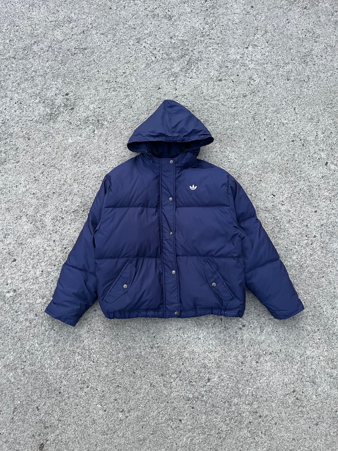 90s Adidas 파이어버드 구스 다운 네이비 패딩 상품이미지1