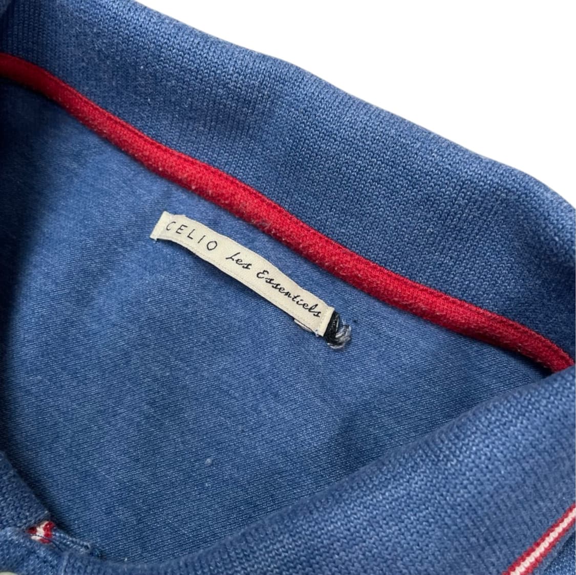 셀리오 Celio 블루 자수로고 반팔 카라티 XXL 상품이미지4