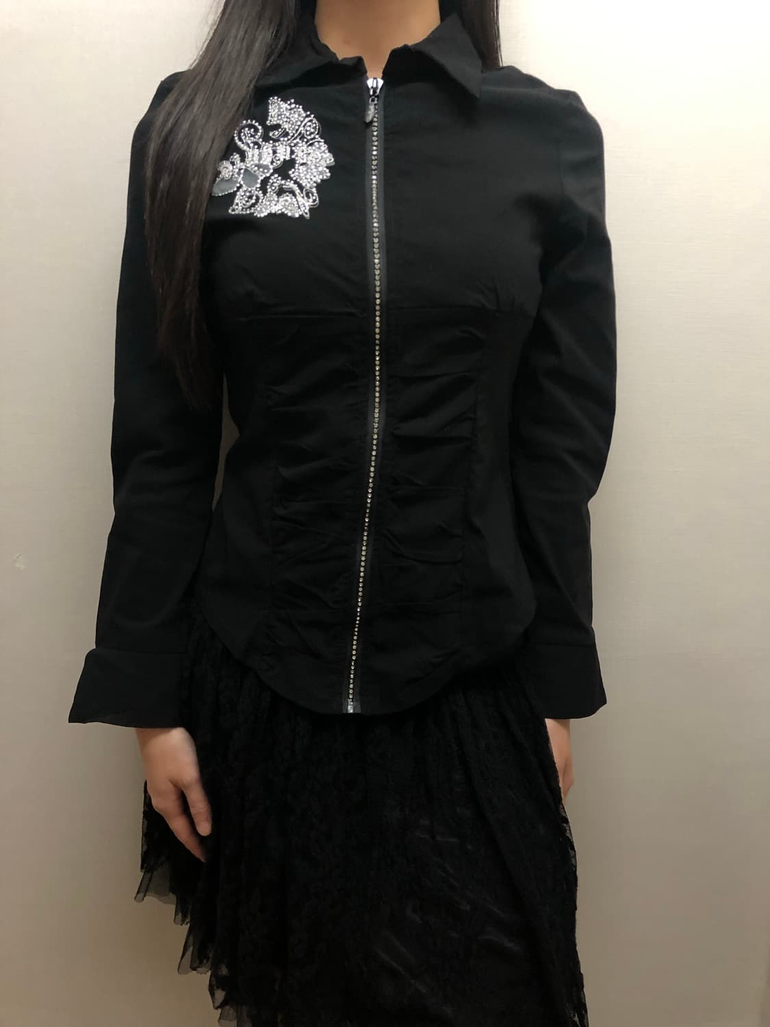 빈티지 블랙 오리엔탈 셔링 자켓 상품이미지6