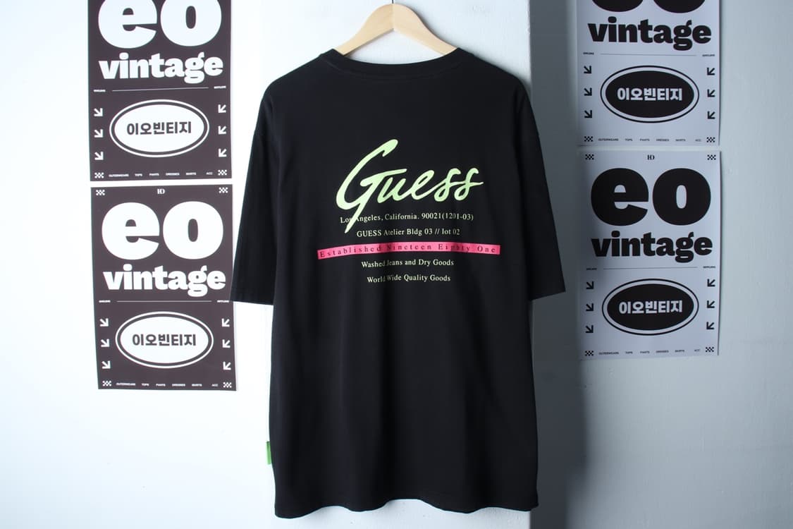 (XL-2XL) 게스 반팔 티셔츠 빅사이즈 에이징 블랙-H33471 상품이미지6