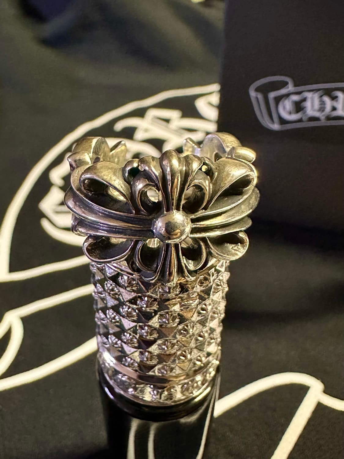 [US6.5] 크롬하츠 더블 플로랄링 상품이미지2