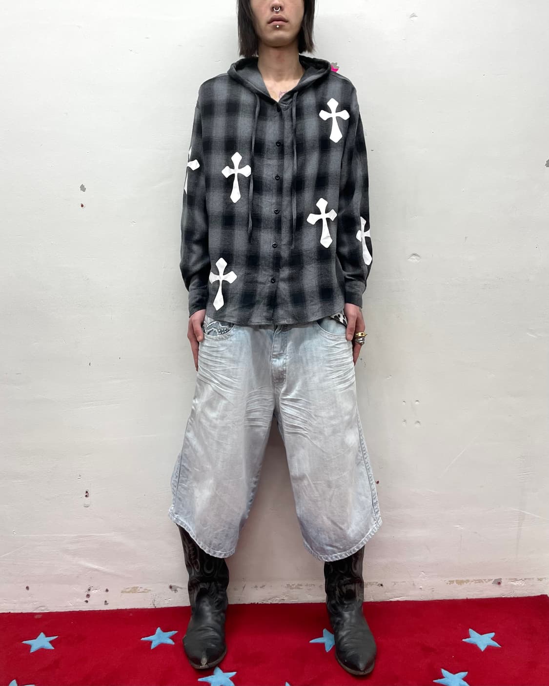 cross-checked hoodie shirt  상품이미지5