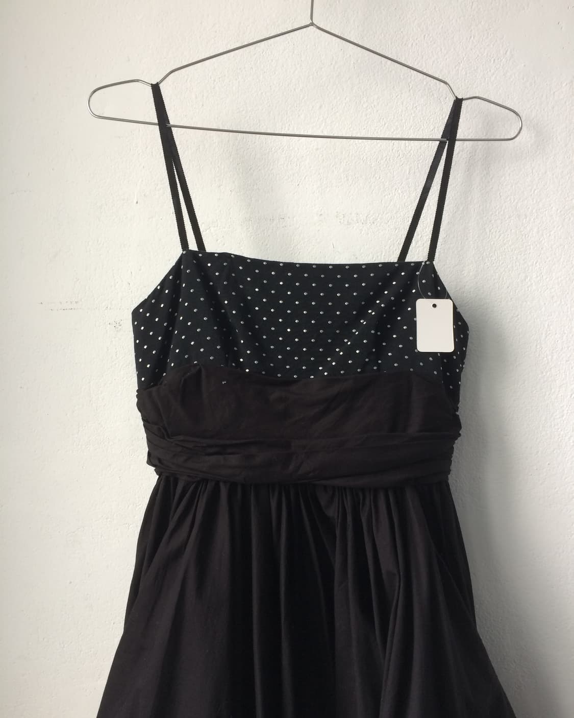 Dot pattern shirring sleeveless dress 상품이미지4