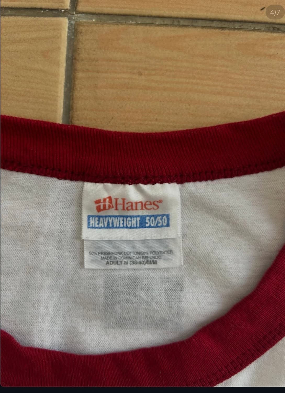 hanes 헤인즈 90-00's Peace ringer Tee 상품이미지4